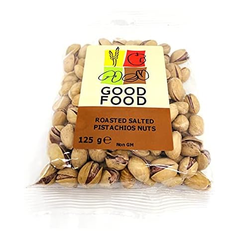 Mintons Good Food Roasted and Salted Pistachio Nuts, 6 x 125g Pre Packed Bags, Perfect for Snacking, Convenient on The go Packs Cover