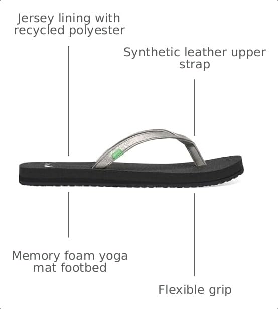 Image of Sanuk Yoga Spree 4 | Yoga Mat Footbed | Flip Flops for Women | Yoga Sandals For Women | Women's Beach Sandals
