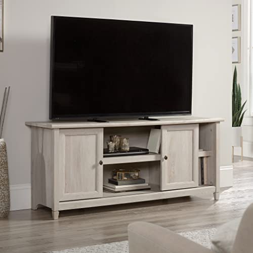 Sauder Edge Water Tv Credenza With Shelves & Sliding Doors, Chalked Chestnut Finish #TOP3