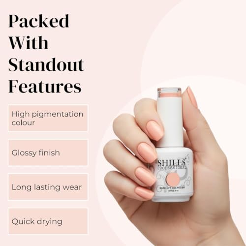 Image of Shills Professional Uv /Led Soak Off Gel Polish (Gel Nail Polish) Glossy Finish Nail Polish Color Shade 04, 15 Ml