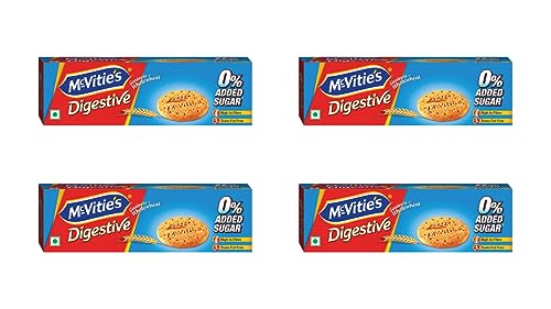 Image of McVities Digestive High Fibre Biscuits with Wholewheat and Zero Added Sugar, 150g (Pack of 12)