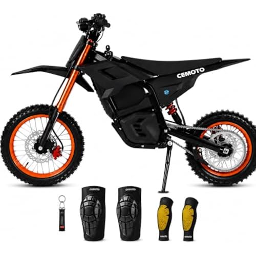 Electric Dirt Bike for Adults - 3000W 40MPH Motor Electric-Motorcycle - 48V 53 Miles Range Battery Dual Hydraulic Brakes and Full Suspensions Mountain Off-Road Electric Dirt Bike (#4 ORANGE)