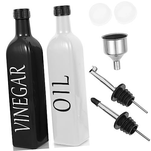 Aceite y vinagre sin goteos gracias a la botella de vidrio PRETYZOOM multifuncional y práctica 2