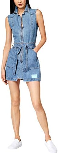 Calvin Klein Jeans Women's Sleeveless 70's Denim Dress, IRWIN blue, S :  Amazon.sg: Fashion