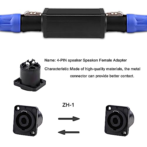 Conector acoplador MEIRIYFA NL4FX Speakon 4 pines hembra miniatura 6