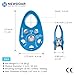 NewDoar Micro Mobile Pulley 30KN/6746lb Mobile Single Pulley Cheek Shaped for Max Rope 12mm Rope for Climbing, Rescue Lifting,Hitch Tending (Blue-One Unit)