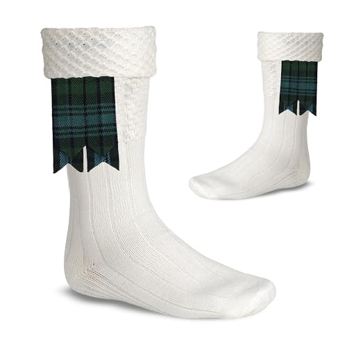 Image of Scottish Tartan Kilt Flashes with Elastic Adjusters