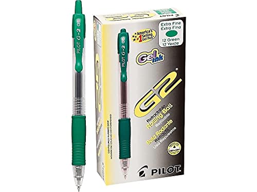 Pilot G2 Bolígrafo Gel Verde 0.5mm Paquete 12 miniatura 4