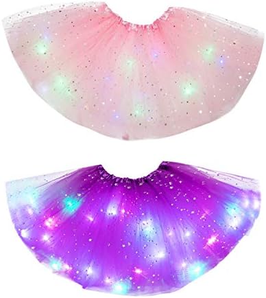 Baby Girl Christmas Tutu Dress,Toddler Kids Sequin Tutu Skirt LED Light Up Pettiskirt Ballet Princess Clothes