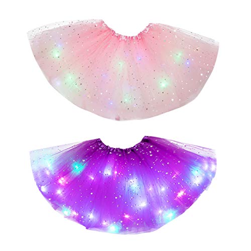 Baby Girl Christmas Tutu Dress,Toddler Kids Sequin Tutu Skirt Led Light Up Pettiskirt Ballet Princess Clothes #TOP27