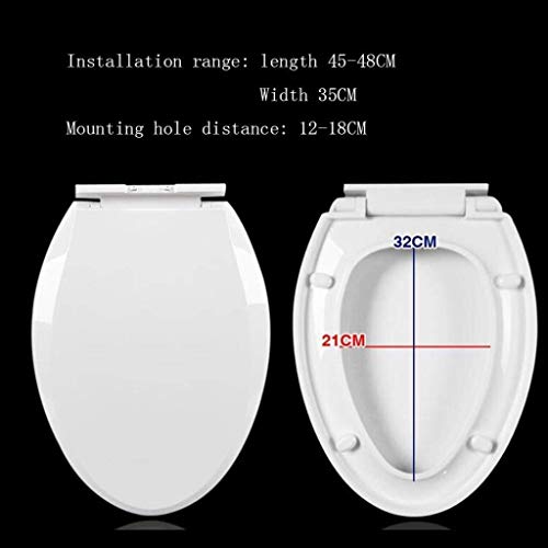 Asiento de inodoro en forma V/U con amortiguador y liberación rápida, ultra resistente, tapa inferior montada miniatura 2