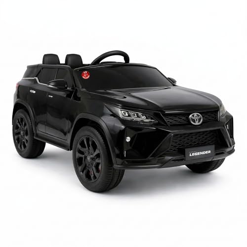 Image of 12V Fortuner Legender Kids Ride On M-7588 Car | 6V Dual Motor | Remote Control | LED Lights | Music & Bluetooth (Black)
