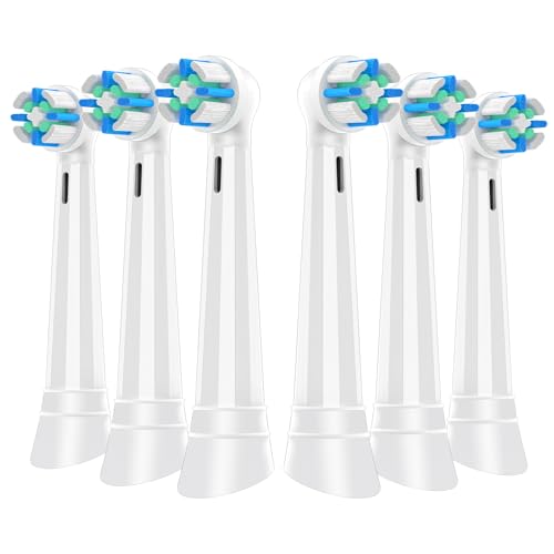 Image of IO Replacement Heads Compatible with Oral B iO 2 /3 /4 /5 /6 /7 /8 /9 /10 Series Electric Toothbrush, Brush Heads with Medium Bristles Compatible with Oral B iO for Gentle Dental Care (6 White)