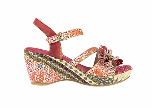 Laura Vita Women's Platform Sandals, Turquoise, Turquoise, 4.5