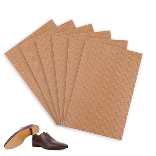 Semelle Antidérapante, JANDH 6 Pièces Semelle Caoutchouc de Reparation, Patin Antiderapant Chaussure avec Autocollant, Muet et Résistant à L'usure, Peut Etre Recadré, pour Semelles de Toutes Tailles