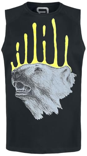 Tank-Top für Männer  schwarz "Neon Animals" von RED by EMP