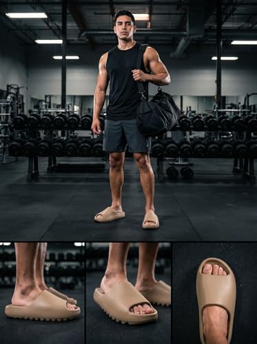 Image of Cloud Slides for Women Men, Unisex Recovery House Slides Indoor Outdoor, Waterproof Shower Shoes for Bathroom, Womens Mens Walking Sandals Comfortable