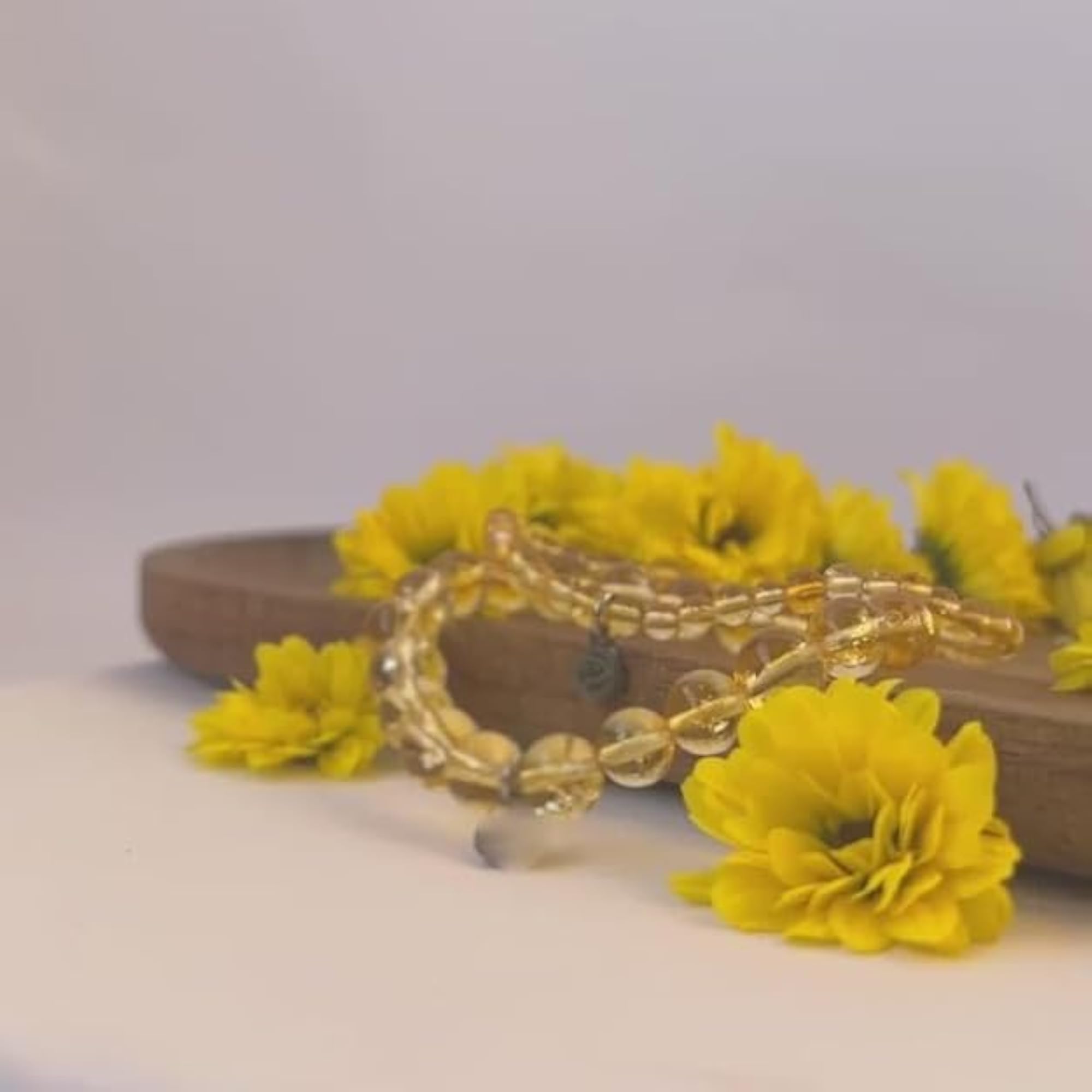 Adjustable Citrine Stone Bracelet, Original Certified Gift