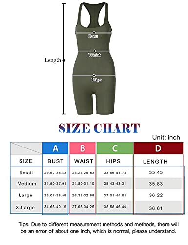 Joukavor Women's Sexy One Piece Tank Top Bodysuit Shorts Sleeveless Bodycon Unitard Jumpsuits Romper Short Catsuit (Coffee, Large) #TOP5