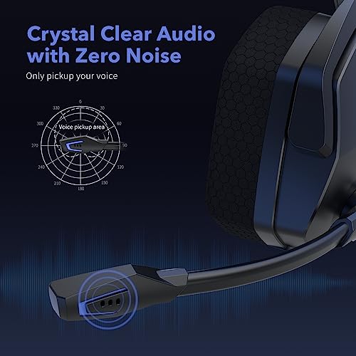 Image of NUBWO N16 Gaming Headset - Noise Canceling Mic, Stereo Sound, and Comfortable Design for PS5, PS4, Xbox One, Switch, PC, Laptop, and Mac (Blue)