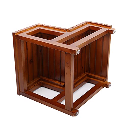 Taburete de madera con peldaños multifunción para cocina y baño 7