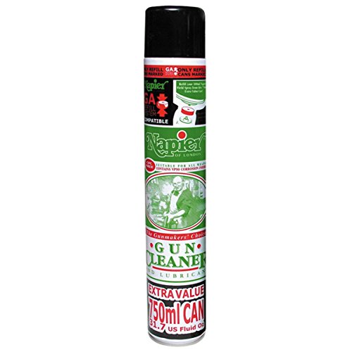 Napier Gun Cleaner 750ml Spray and Napier Gun Oil 300ml Aerosol Bundle Cover