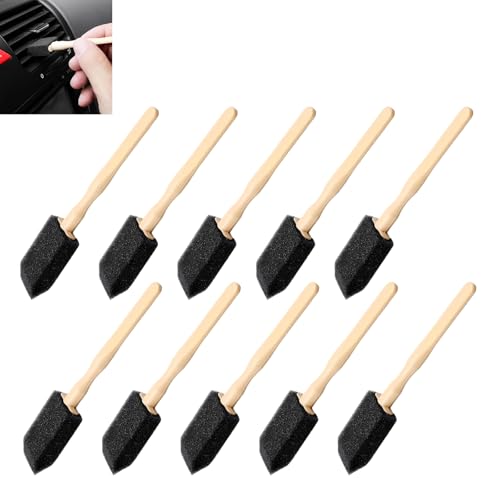 Qurbuns 10 PCS Car Interior Detailing Brush, 1.96" Foam Paint