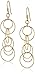 Sterling Silver Circle Link Drop Earrings, 2.16"
