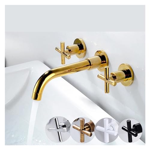 Mitigeur de lavabo mural noir mat pour vasque moderne - 3
