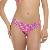 Eidon Damen-Bikinihose, Standard, volle Abdeckung, Badeanzug, Medley Floral Reversible, Medium