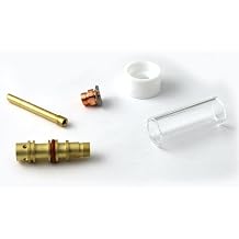 WeldingCity 3-Series Complete Front-end Starter Kit 3/32" Tungsten Electrode with Long Push-on Clear Cup 3P8GS for TIG Welding Torch 17, 18 and 26 Style Pack of 1