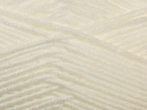King Cole Cherished Baby Knitting Yarn DK 1410 White - per 100 gram ball