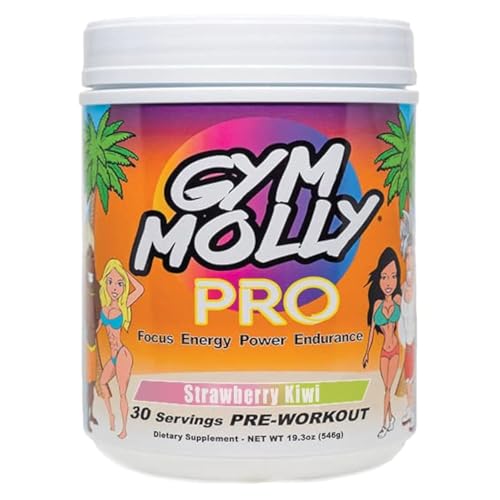 Image of Gym Molly PRO - PreWorkout - 30 Servings - Strawberry Kiwi, 6G Citrulline Malate, 4G Beta-Alanine, 300mg Caffeine from Pure Coffee Plants