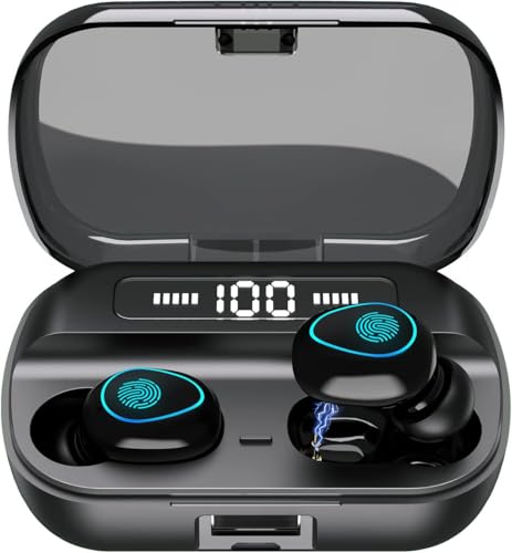 Wireless Earbuds Bluetooth Wireless Ear buds with HD Noise Cancelling Mic, HiFi Stereo Bass Sound Headphones with LED Charging Case, Touch Control Smallest In Ear Earphones for Sport/Work/Travel Wireless Earbuds Bluetooth Wireless Ear buds with HD Noise Cancelling Mic, HiFi Stereo Bass Sound Headphones with LED Charging Case, Touch Control Smallest In Ear Earphones for Sport/Work/Travel
