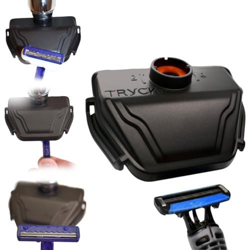 TRYCK razor beam - Safety Razor Cleaning Tool | Faster & Cleaner Shaving Experience | Double Blade Life, Prevent Buildup, Works with All Razors