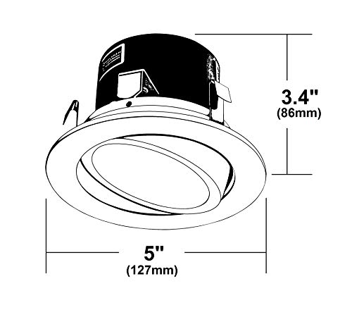 Nicor Lighting 4 Inch Led Gimbal Downlight Retrofit Kit In 3000K (Dlg4-10-120-3K-Wh) #TOP7