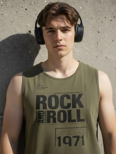 Image of Rigo Stylish Cotton Printed Vest for Men | Round Neck,Regular Fit, Sleeveless T-Shirt Vest for Men | Casual Innerwear Sando for Men & Boys - Perfect for Workouts Gym, Vacations, and Beaches