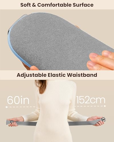Image of Gaiatop Portable Heating Pad, 5000mAh Cordless Menstrual Heating Pad with 3 Heat Levels and 6 Massage Modes, 5S Fast Heat Pad for Women, Girl, Light Blue