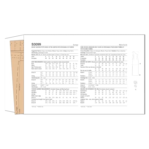 Patron de robe ajustable Simplicity SS3099D5 avec fleurs relief 3D - 3