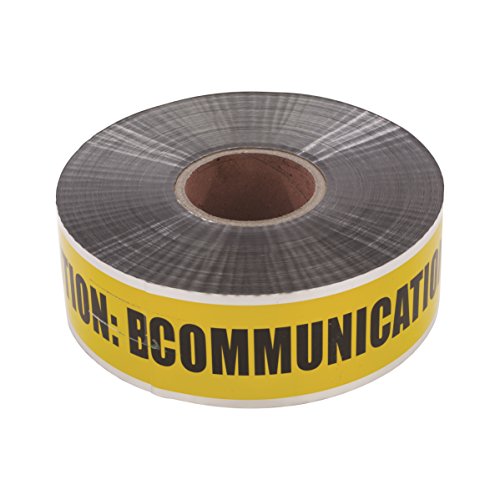 Image of NSI ULTD-343 Detectable Underground Line Tape, Legend inchCaution Buried Communication Line Below inch, 1000 inch Length, 3 inch Width, Yellow