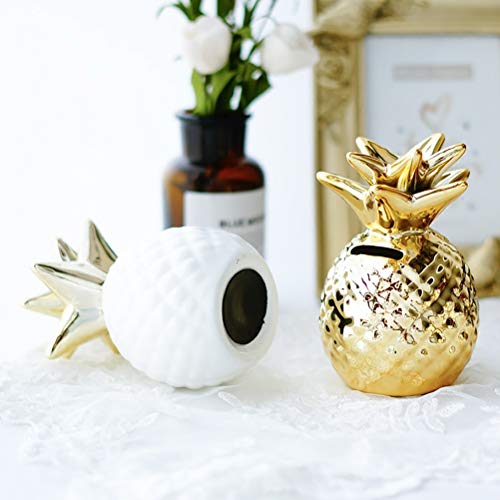 Enfeites de Cofrinho de Cerâmica Pinea Pple, Caixa de Dinheiro de Decoração de Casa, Elegante e Mode