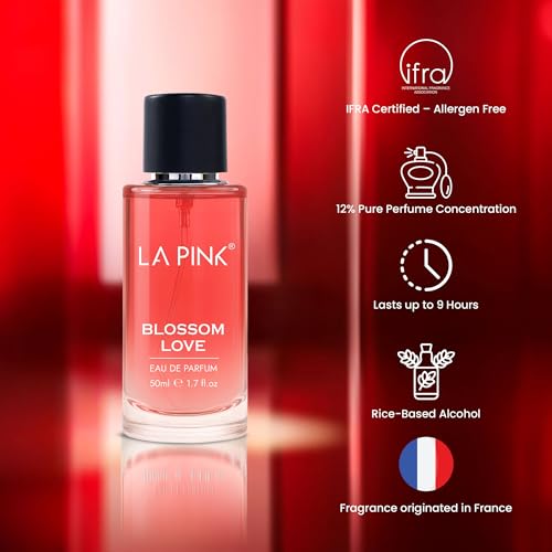 Image of La Pink Blossom Love EDP Perfume for Woman & Man | Rose, Citrus, Fruity & Amber Notes | Long Lasting Unisex Luxury Fragrance for Men & Women | 50ml