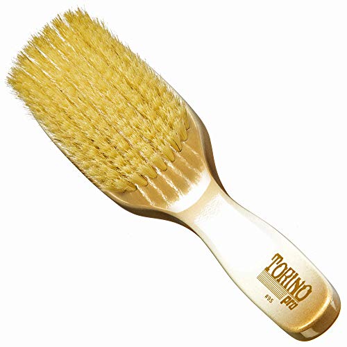 Torino Pro Wave Brush #95-9 Row Soft Hair Brush for Men- Great for laying down your 360 waves- Great to use before using your durag - Made with 100% soft boar bristles