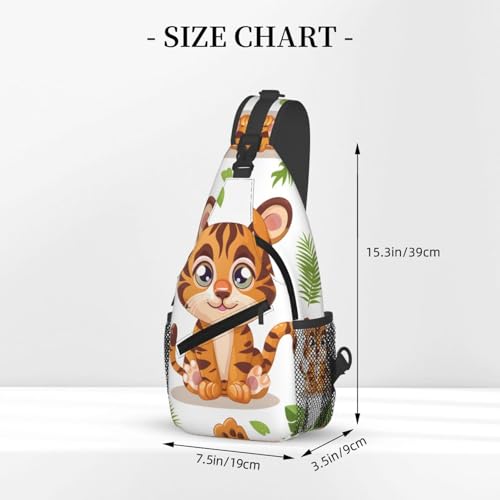 Morrales cruzados con estampado tigre para hombres y mujeres miniatura 3