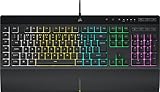 CORSAIR K55 RGB Pro- Layout: PT-PT - Luz de Fundo RGB dinâmica, Seis Teclas de Macro com integração de Software Elgato Stream Deck; Resistente a poeira e respingos IP42, Descanso para Pulso