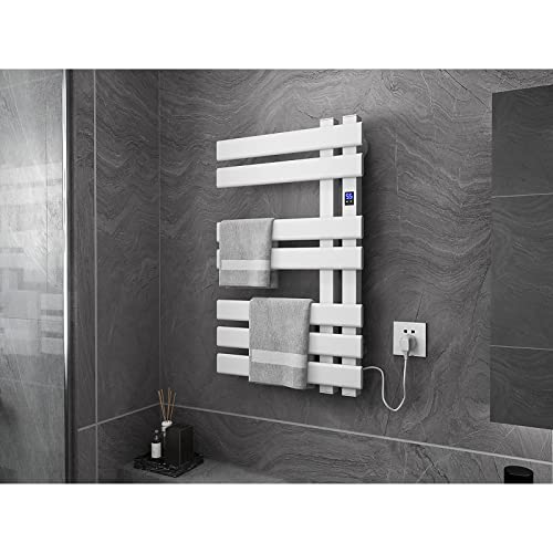 Sèche-serviettes chauffage central blanc plat pour salle de bain - 3