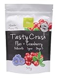 Elixi Leinsamen Cranberry-Mix-Snack, 300g, Proteine und Omega-3, Natürliche Ballaststoffe Frühstücksmahlzeit, Leinsamenpulver, Glutenfrei