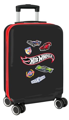 Safta HOT Wheels walizka kabinowa, 50,8 cm, walizka z kółkami, zamek bezpieczeństwa, lekka walizka, 34,5 x 20 x 55 cm, kolorowa, M, casualowa, kolorowy, M, casual