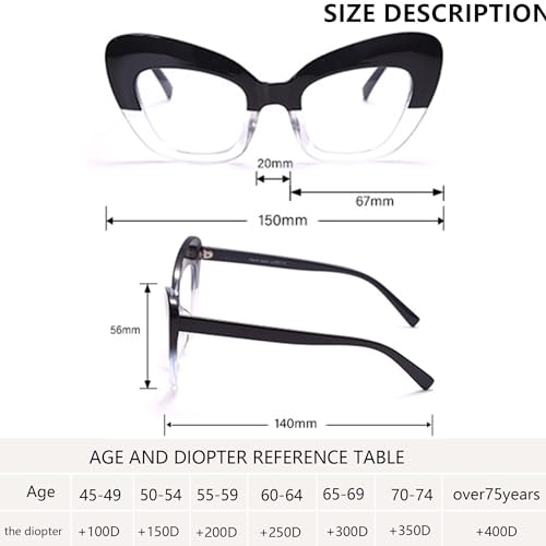 Image of 3 pack Blue Light Blocker Reading Glasses Cat eye Frame Readers Eyeglasses for Women