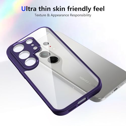Image of for Tecno Camon 50 Ultra 5G / 50 Pro 4G Case Matte Skin Touch Clear PC + TPU Shockproof Phone Back Cover - Purple